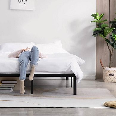 Full Heavy Duty Metal Platform Bed Frame With Wood Slats 3,500 Lbs Weight Limit