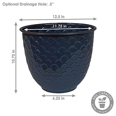 Sunnydaze Dinah Metal Outdoor Planter - 12.5 in