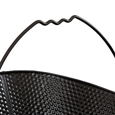 Sunnydaze 5-gallon Iron Ash Bucket With Shovel And Brush - Black