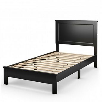Twin Size Modern College Dorm Wooden Platform Bed