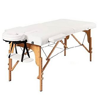 White Adjustable Portable Massage Folding Table