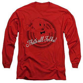 Looney Tunes That´s All Folks Long Sleeve Adult T-Shirt