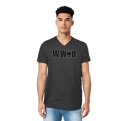 Batman WWBD Mask Short Sleeve Adult V Neck T-Shirt