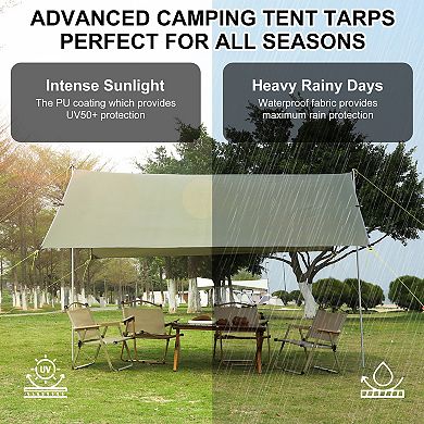 Beach Tent Sun Shelter with UPF50+ Protection with Ground Pegs and 2 Aluminum Poles