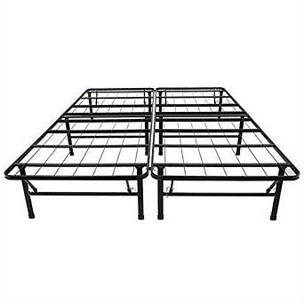 Queen Size Black Metal Platform Bed Frame