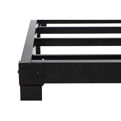 Twin Xl Study Black Metal Platform Bed Frame - No Box-springs Needed