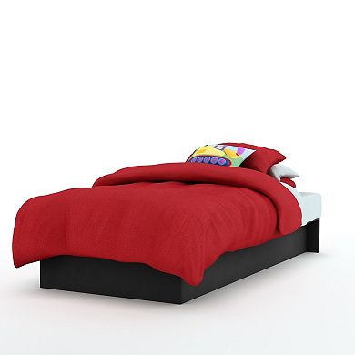 Twin Size Platform Bed Frame In Black Wood Finish