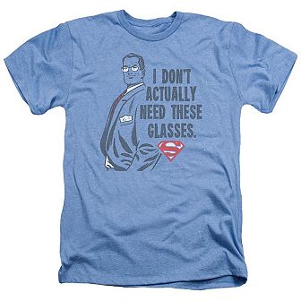 Superman Don´t Need Glasses Adult Heather T-Shirt