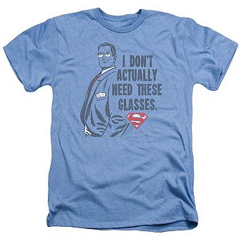 Superman Don´t Need Glasses Adult Heather T-Shirt
