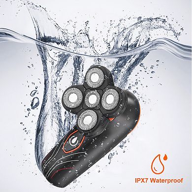 Black, 4d Electric Shavers Ipx7 Waterproof Wet & Dry