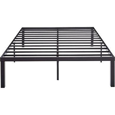 Queen Size Modern 16-inch Heavy Steel Metal Platform Bed Frame