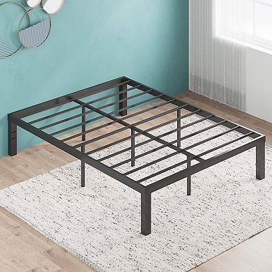 Queen Size Modern 16-inch Heavy Steel Metal Platform Bed Frame