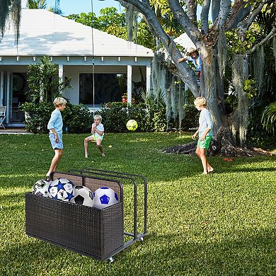 Outdoor Storage,Double Layer Poolside Float Storage Box