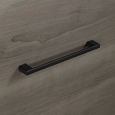 Modern 2 Drawer Nightstand Cubby Storage Shelf