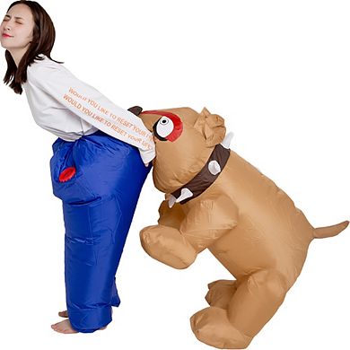 Shark Dog Bit Trousers Inflatable Costume Funny Blow Halloween Fancy Halloween Costume For Adult