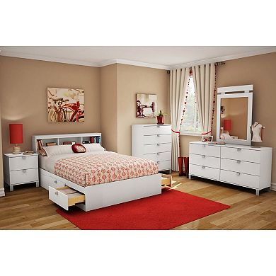 Full Size Modern Platform Bed With 4 Storage Drawers