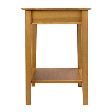 Modular Wooden Printer Stand With Drawer And Bottom Shelf In Honey