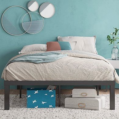 Full Size Modern 16-inch Heavy Steel Metal Platform Bed Frame