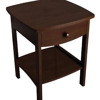 Wood Contemporary 1-drawer Bedside Table Nightstand