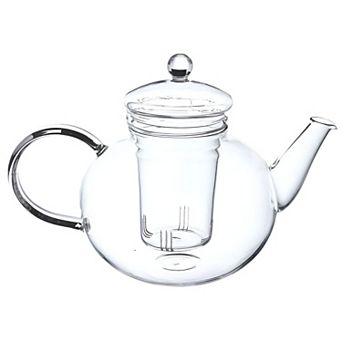 Glass Teapot with Removable Infuser 1.32-qt Clear Tea Pot for Loose Leaf or Tea Bags