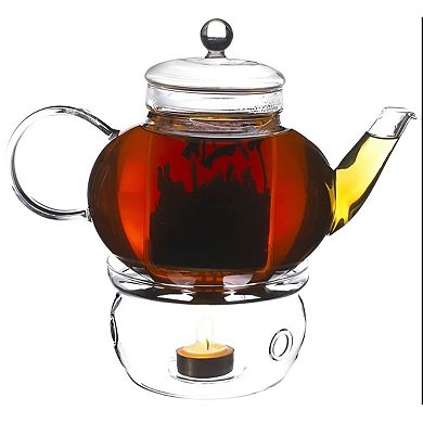 Glass Teapot with Removable Infuser 1.32-Quart Clear Tea Pot for Loose Leaf or Tea Bags