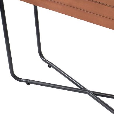 Sunnydaze Acacia Wood Slatted Planter Box With Oil-stained Finish