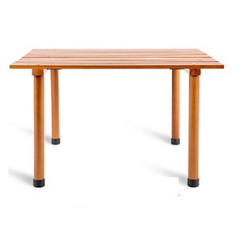 Outdoor Portable Roll-up Folding Wood Patio Table With Carry Bag