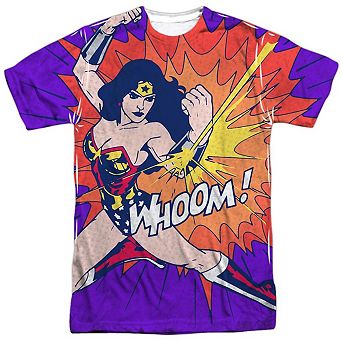 Dc Comics Wondrful Blast Short Sleeve Adult Poly Crew T-shirt