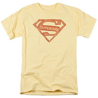 Superman Rough Shield Short Sleeve Adult T-shirt