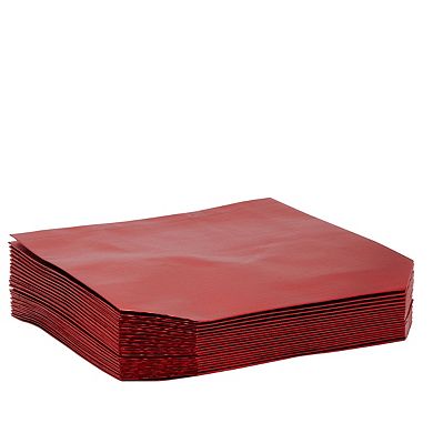 20x Reusable Grocery Shopping Tote Bags With Handles, Glossy Red 12.6 X 10 Inch