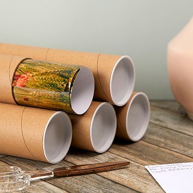 12 Pack Mailing Tubes With Caps 2x16 Inch Round Cardboard Mailers For Shipping