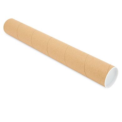 12 Pack Mailing Tubes With Caps 2x16 Inch Round Cardboard Mailers For Shipping