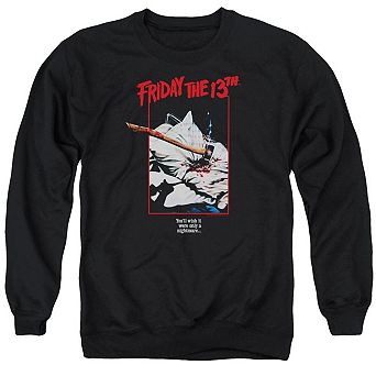 Friday The 13th Axe Poster Adult Crewneck Sweatshirt
