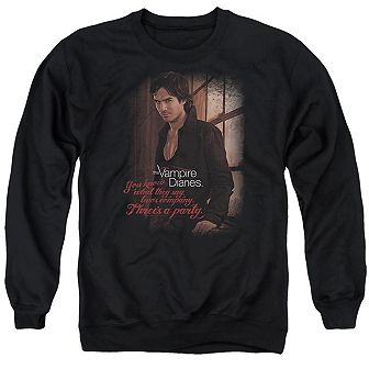 Vampire Diaries Threes A Party Adult Crewneck Sweatshirt