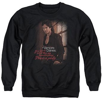 Vampire Diaries Threes A Party Adult Crewneck Sweatshirt