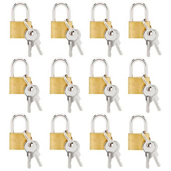 12 Pack 1.2-inch Small Luggage Locks With Keys - Mini Padlocks For Locker