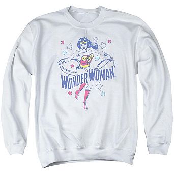 Dc Comics Wonder Woman Stars Adult Crewneck Sweatshirt