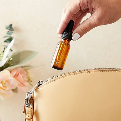 48 Count 1/2 Oz Amber Glass Dropper Bottles & 6 Funnels For Essential Oils 15 Ml