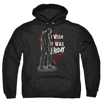 Friday The 13th I Wish It Was Friday Adult Pull Over Hoodie