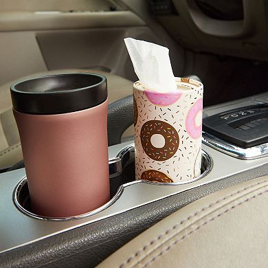 8-pack Round Tissue Boxes For Car Cup Holder - Travel Size Refill Cylinder