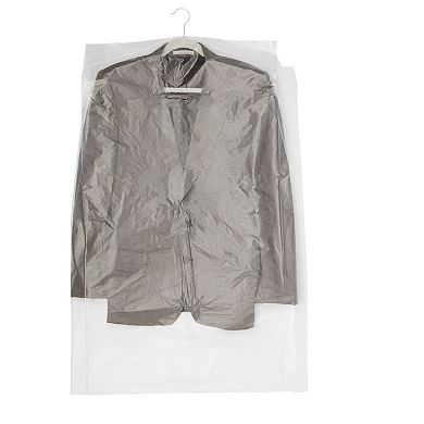 50 Pack Clear Plastic Garment Bags For Hanging Clothes, Dry Cleaning, 21 X 40 In