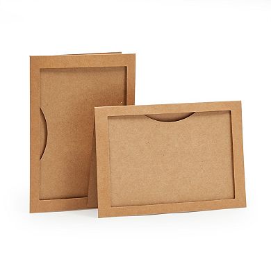 48 Pack Kraft Paper Photo Insert Cards With Envelopes, 4x6 Paper Frames