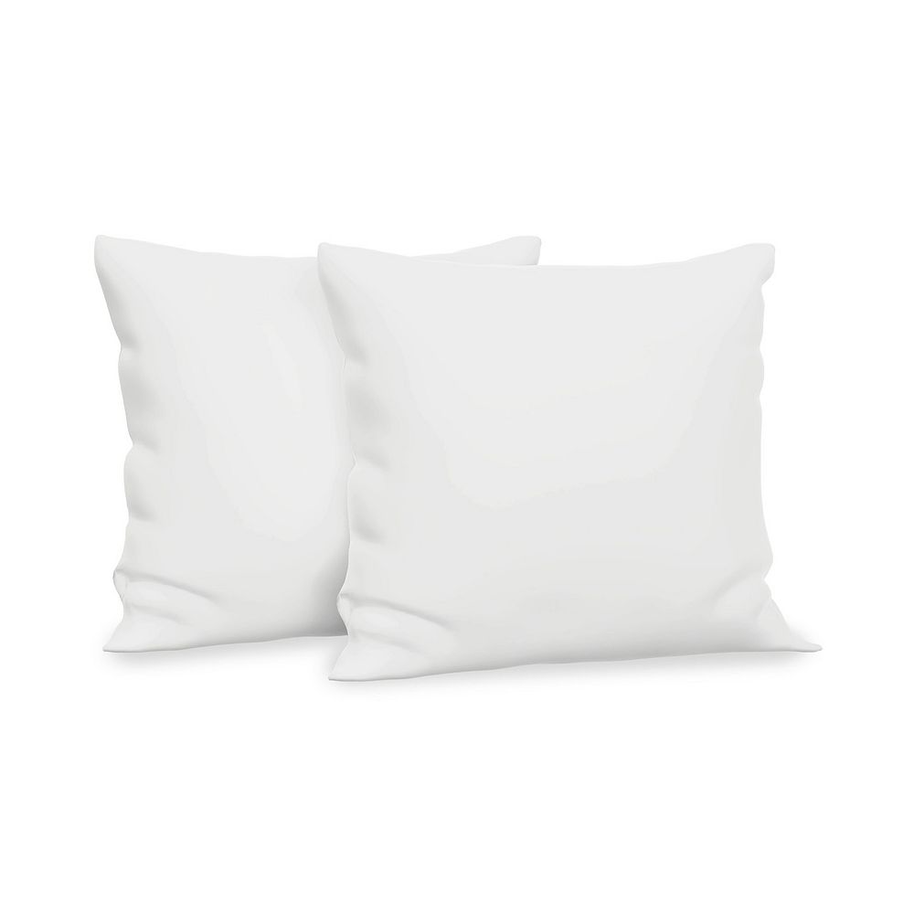 BodiPedic Fiber Filled 27 x 27 Euro Square Pillow Insert 2-Pack Set