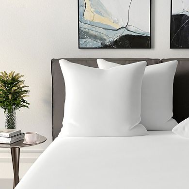 BodiPedic Fiber Filled 27 x 27 Euro Square Pillow Insert 2-Pack Set