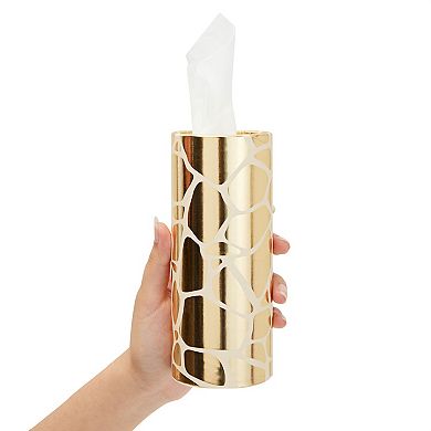 8 Pack Cylinder Tissues Box For Car Cup Holder, 4 Designs, 50 Count Each, 6.5 In
