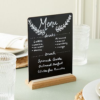 6 Pack Mini Chalkboard Signs With Stand For Table Decorations, Food Sign, 6 X 8"