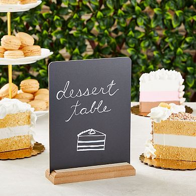 6 Pack Mini Chalkboard Signs With Stand For Table Decorations, Food Sign, 6 X 8"