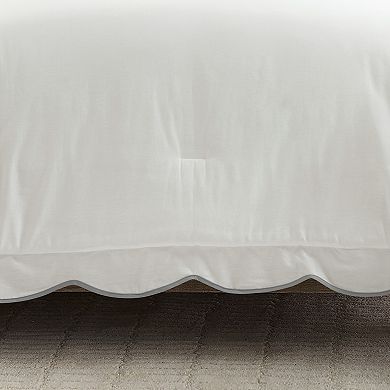Lush Decor Coastal Chic Gray & White Scallop Edged Comforter Set