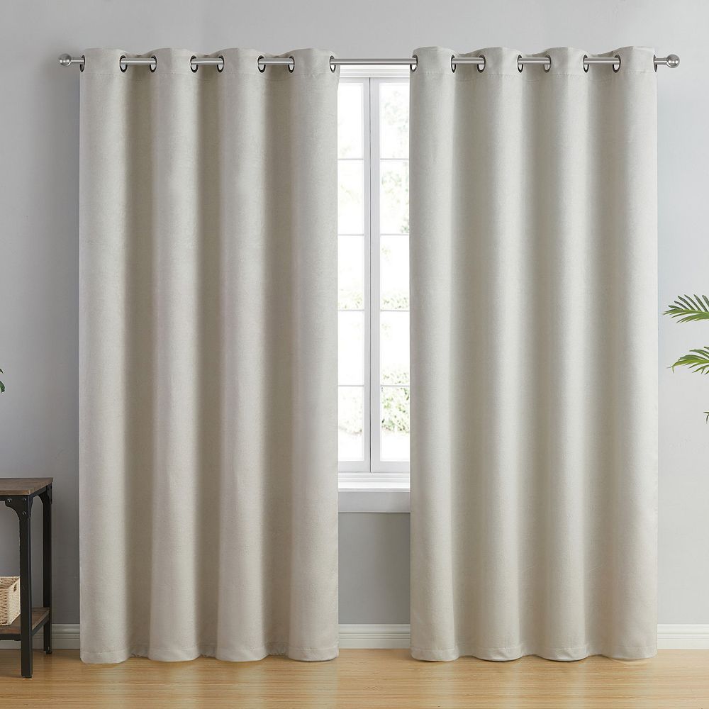 VCNY Home Domino Solid Grommet Blackout 1 Window Curtain Panel