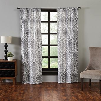 VCNY Home Danika Faux Silk Rod Pocket 2 Window Curtain Panels